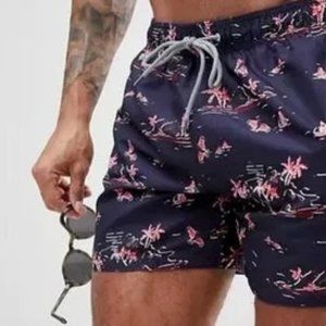 NWOT: Ted Baker Tempy Island Print Swim Trunks